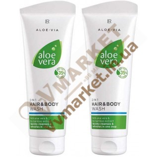 Алоэ Вера Набор Шампунь для волос и тела (Aloe Vera Hair and Body Wash), 250 мл 2шт., LR с доставкой вся Украина